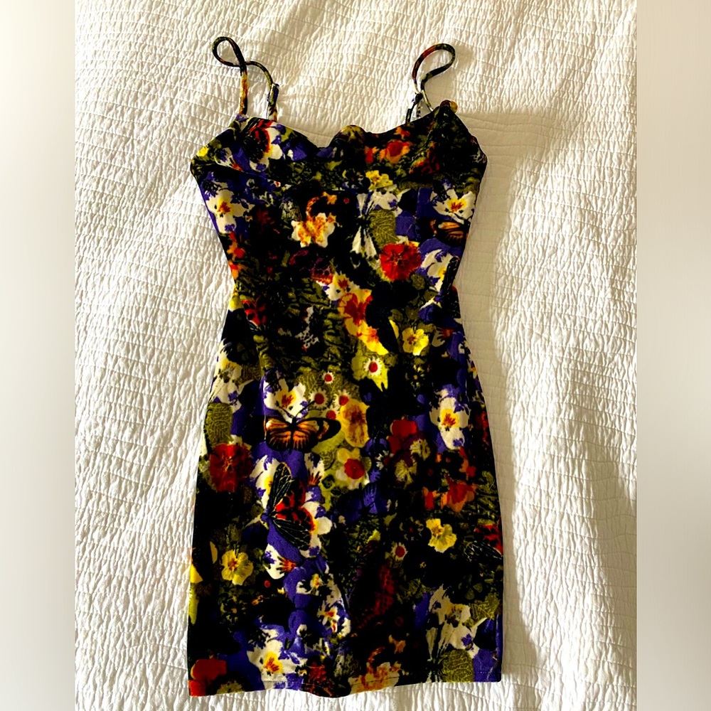 Motel Rocks velvet butterfly mini dress
